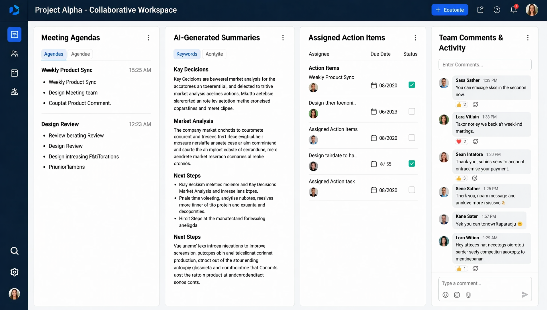 Espace de travail collaboratif assisté par l’IA