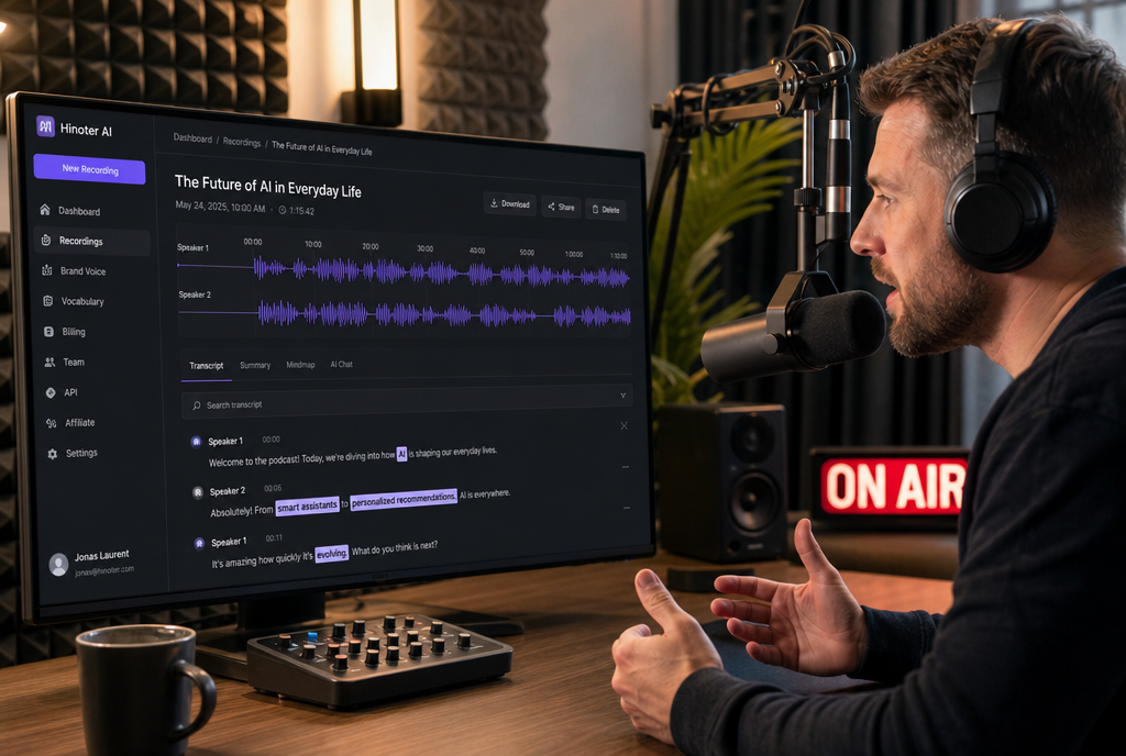 Comparación de calidad de audio y transcripción en HiNoter