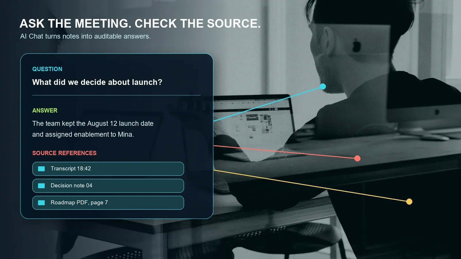 Source links reduce the cost of checking an AI answer and help users catch missing context before distribution.