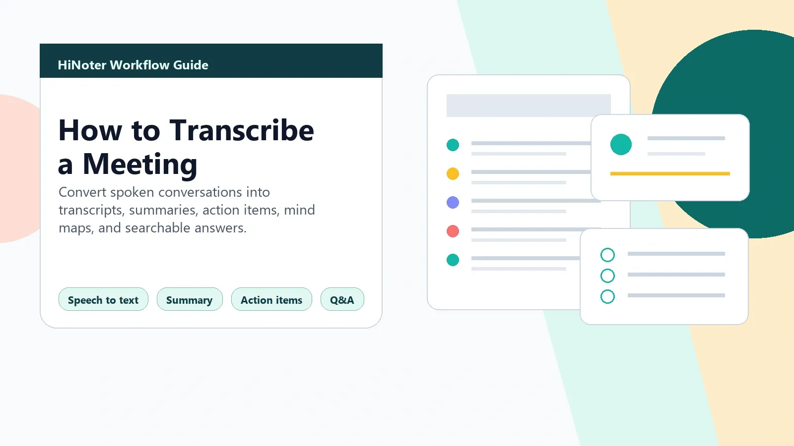 How to transcribe a meeting with AI summaries action items and searchable Q&A