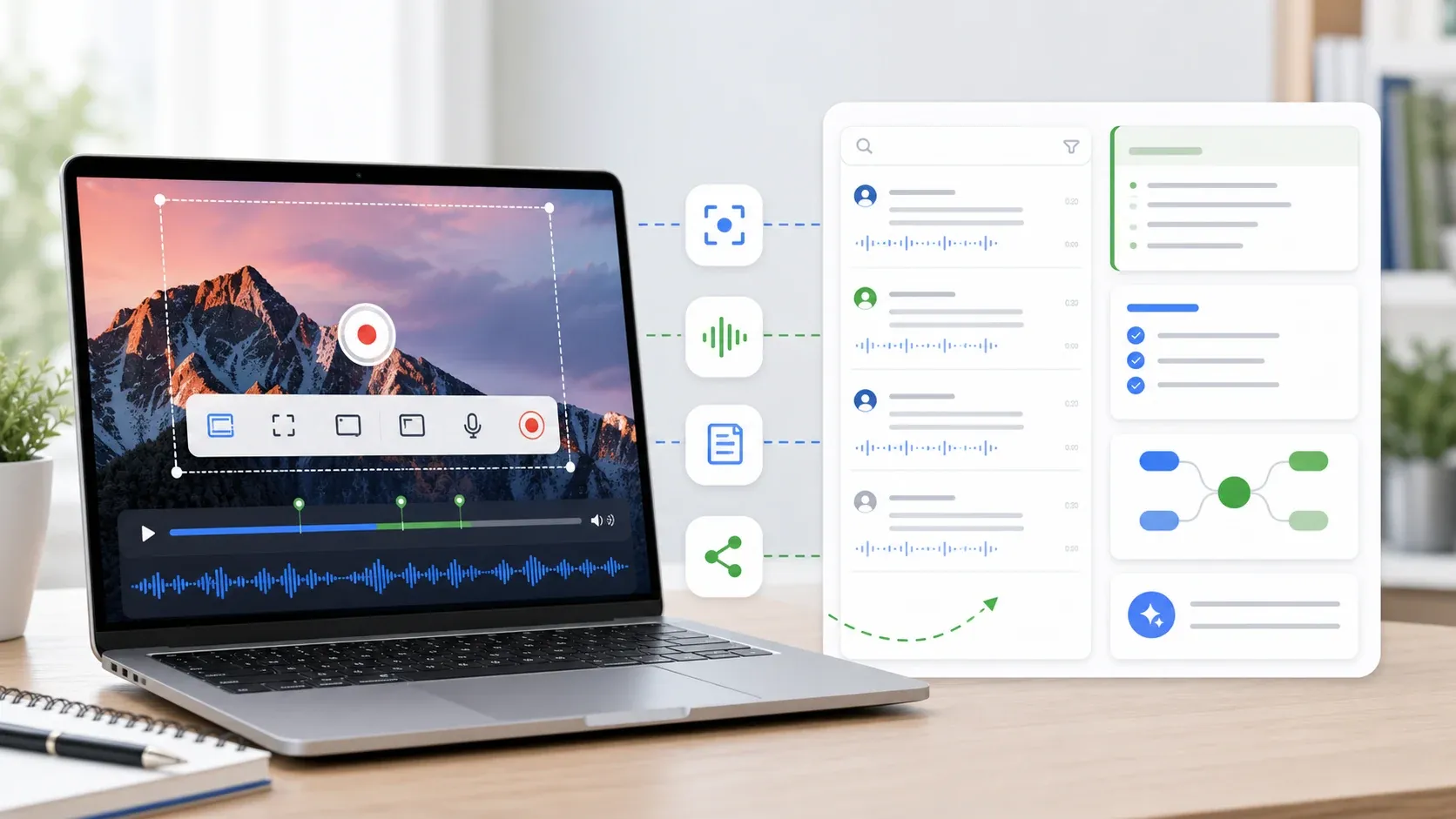Como gravar a tela no MacBook e transformar gravações em notas com IA