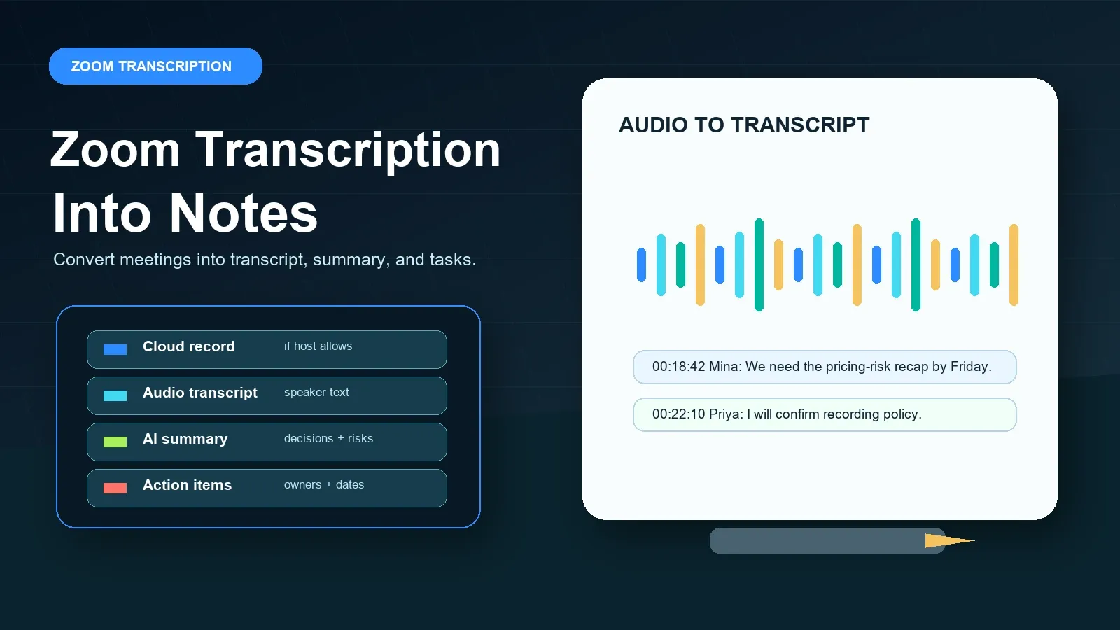 Zoom transcription