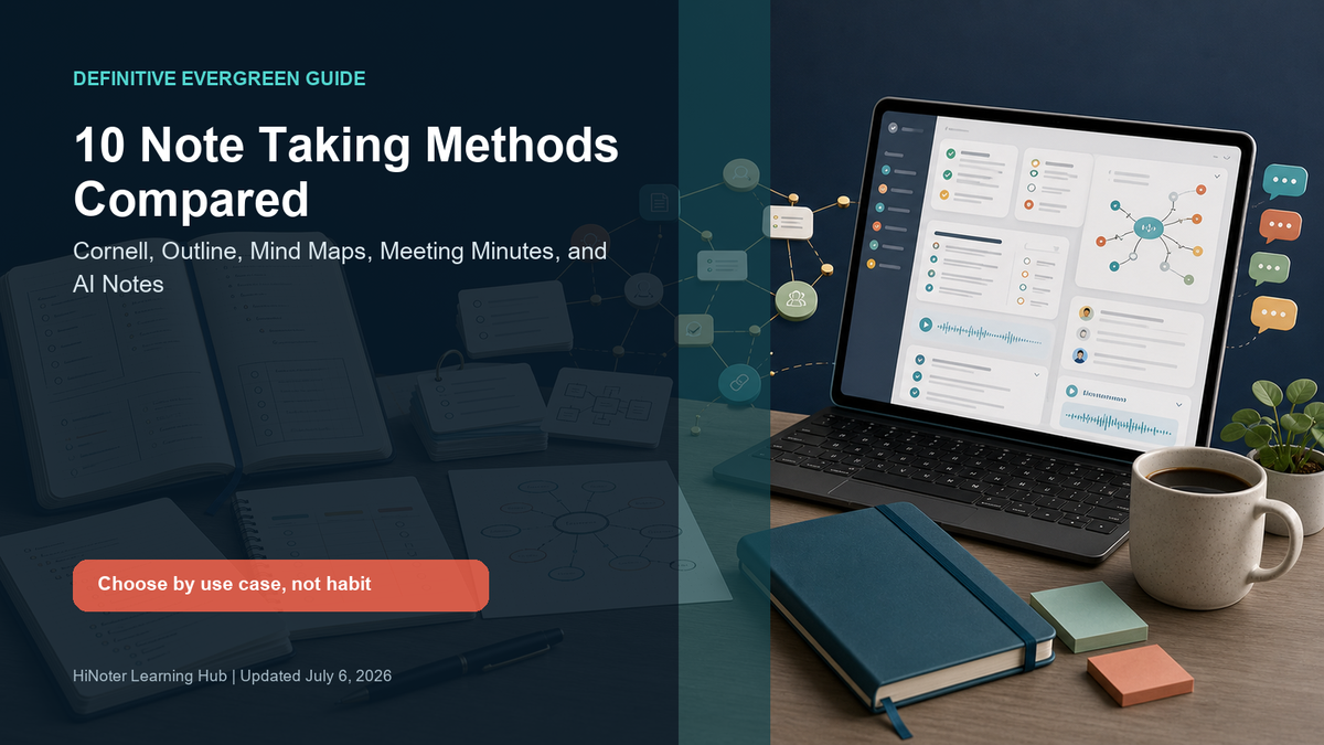 Note Taking Methods Compared