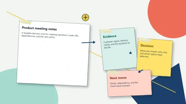 Product Meeting Notes for Roadmaps, Decisions, and Action Items